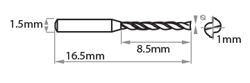 Essilor Style 1.0mm Drill Bits Suitable for Essilor Neksia and Kappa